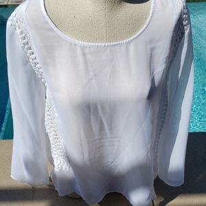 White sheer top